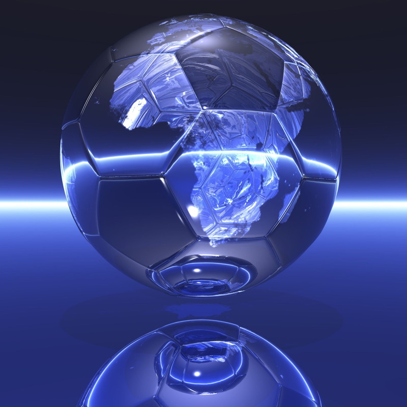 地球儀のサッカー